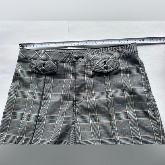 Free People Womens Tailored Plaid Short Pants cropped ankle size 6 - Picture 7 of 13